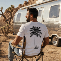 Edward Teach Palm Tee White — premium cotton t-shirt with palm tree design